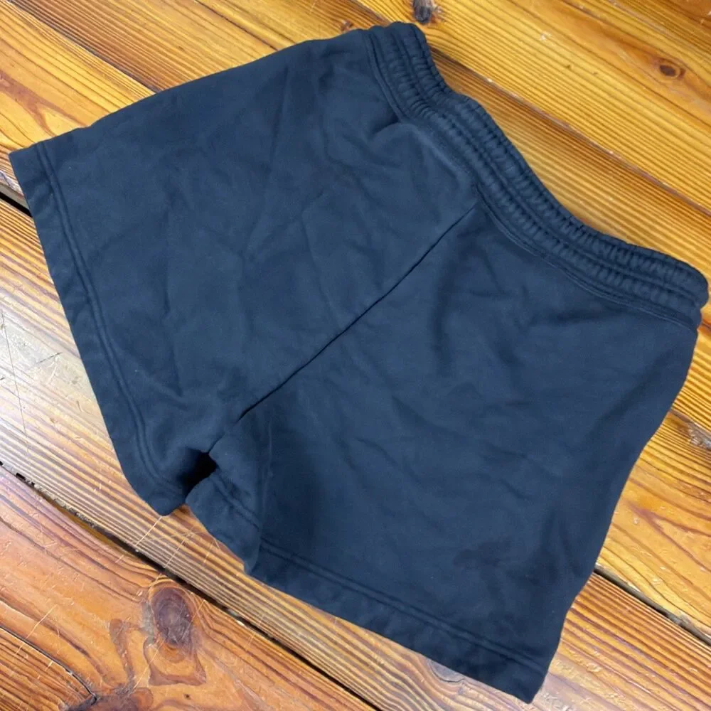 Adidas x Stella McCartney Size Large Black Sweat Shorts Fleece Flared Drawstring